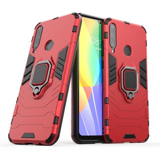 เคส Huawei Y6P ฮาร์ดเคสกันกระแทกเคสโทรศัพท์ Hybrid Armor Shockproof Ring Case HuaweiY6P Y 6P Cover Stand