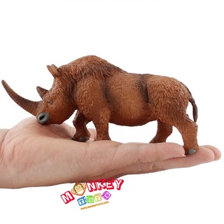 Monkey Toys - โมเดลไดโนเสาร์ Wooly Rhinoceros ขนาด 16.00 CM (จากหาดใหญ่)