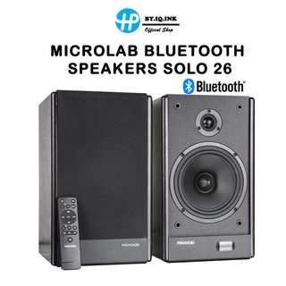 Microlab Solo 26 ประกัน 1ปี  BTSOLO26 is a 2.0 multimedia bookshelf speaker system with exquisite dark wooden finishing.