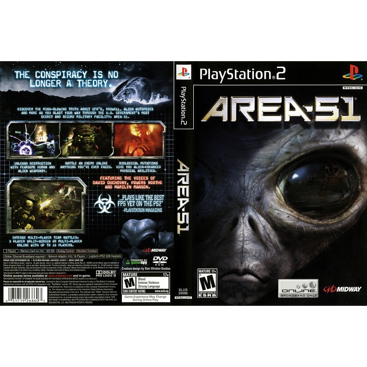 AREA-51 [PS2 US : DVD5 1 Disc]