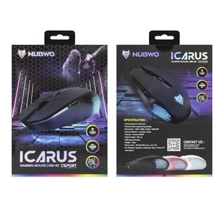 เมาส์เกมมิ่งคลิกเงียบ NUBWO NM-93 ICARUS MOUSE GAMING ไฟ RGB ของแท้