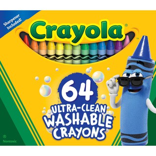 Crayola สีเทียนล้างออกได้ อัลตร้าคลีน 64สี
