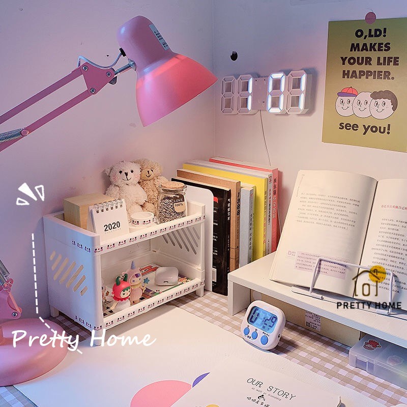 PRETTY HOME /Table Storage Rack/Office Student Desk Organizer