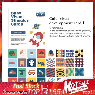 【STOCK &amp; COD】 Black and white card early education baby visual stimulation to follow the newborn 0-36 months baby toy color training 【จัดส่งที่รวดเร็ว】