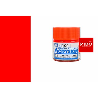 สีสูตรน้ำ ACRYSION COLOR N101 FLUORESCENT RED (Gloss) 10ml