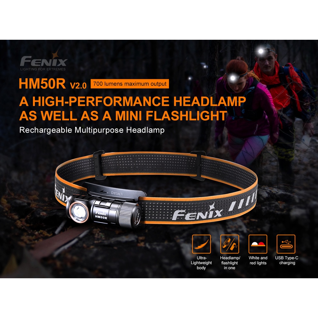 ไฟฉายคาดหัว Fenix HM50R V2.0 RECHARGEABLE MULTIPURPOSE HEADLAMP : สินค้ารับประกัน 3 ปี