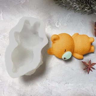 ซิลิโคนบล็อค รูปหมีนอน 5 มิติ 5D silicone bear mold