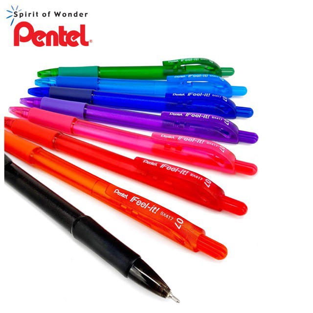 Pentel ปากกาลูกลื่น หมึกน้ำเงิน เพนเทล I Feel-it BX417 0.7mm