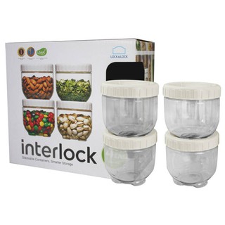 LocknLock เซตกล่องเอนกประสงค์ Dry Food Jar Set รุ่น INL301PS4