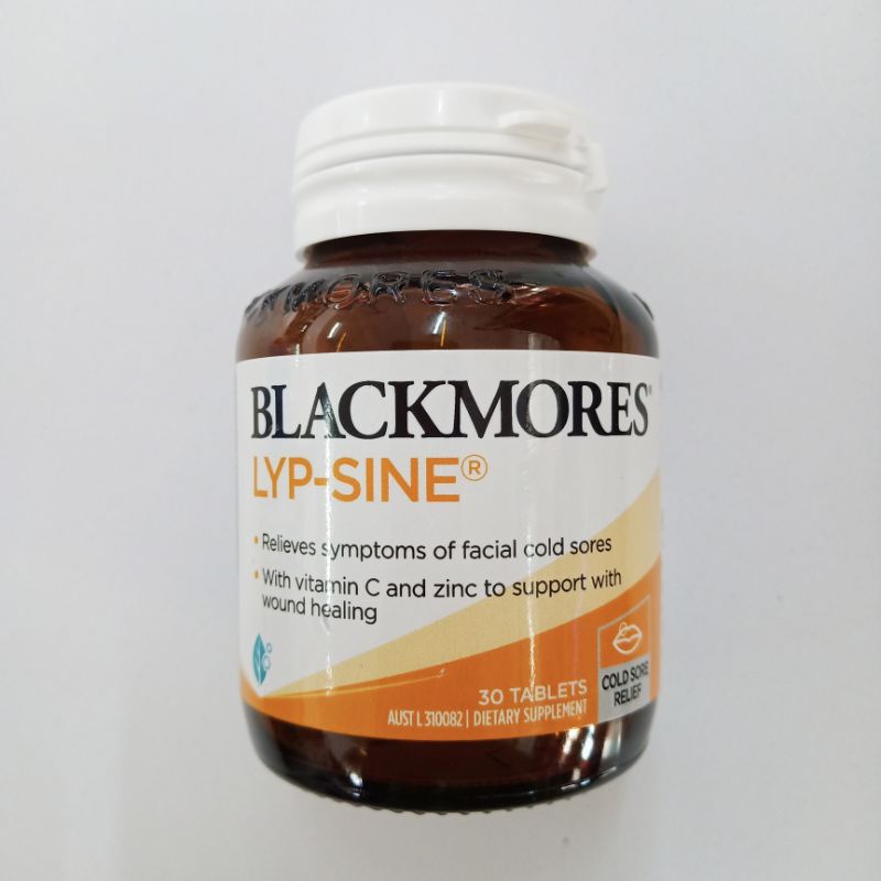 Blackmores Lyp-sine 30 Tablets ( Lysine , Vitamin C,  Zinc) แบล็คมอร์ ไลซีน วิตามินซี และ ซิงค์ 30 เม็ด