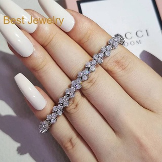 Best Jewelry ข้อมือเพชรเกรดพรีเมี่ยม ประกายไฟเทียเท่าเพชรแท้ เครื่องประดับออกงาน เกรดสวย สร้อยเพชร รับ dropship