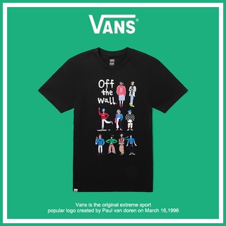 VANS ใหม่เสื้อยืดแขนสั้นผ้าฝ้ายระบายอากาศแบบเข้ารูปสําหรับผู้ชายและผู้หญิง new cotton 100%สะดวกสบาย