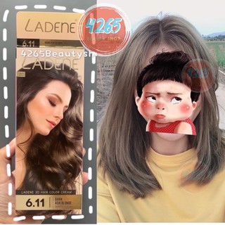 สินค้าขายดี‼️ครีมเปลี่ยนสีผม ลาดีเน่ Ladene 3D100มล.(โทนเทาAshขายดี)