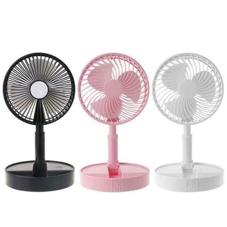 พัดลม USB Desktop Fan พัดลมไฟฟ้า แบบพกพาพับได้ พัดลมตั้งโต๊ะ ยืดหดได้