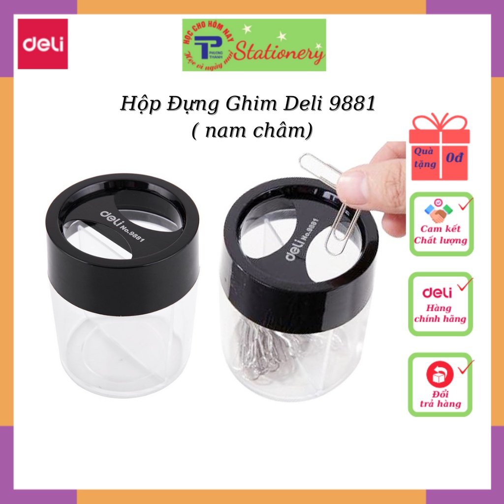 กล่องหลักแนวตั้ง 58*75MM Deli, Black/Blue - 1 กล่อง - E9881