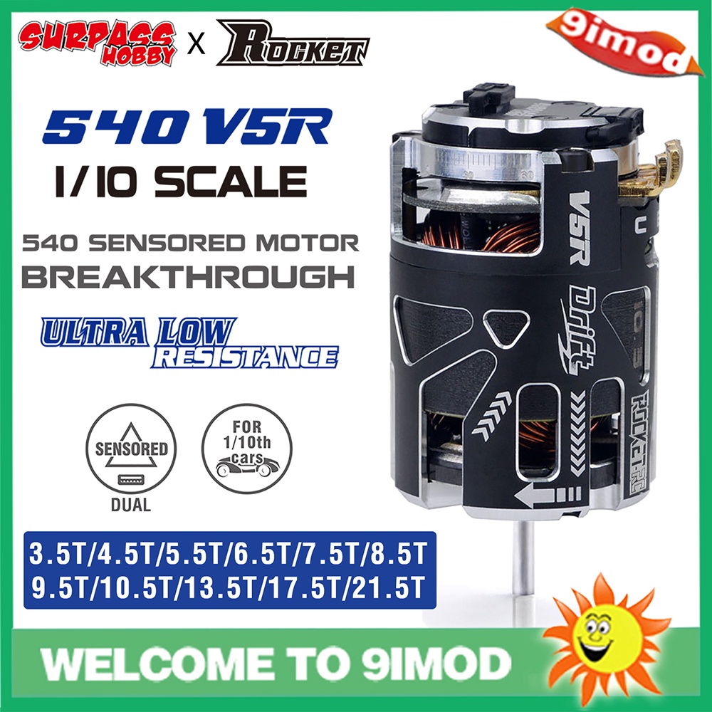 Surpasshobby Rocket มอเตอร์เซนเซอร์ 540 V5R สําหรับรถบังคับ 1/10 1/12 1/14