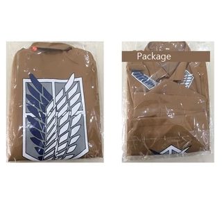 เสื้อแจ็คเก็ตคอสเพลย์ Attack On Titan Shingeki No Kyojin สีน้ําตาล
