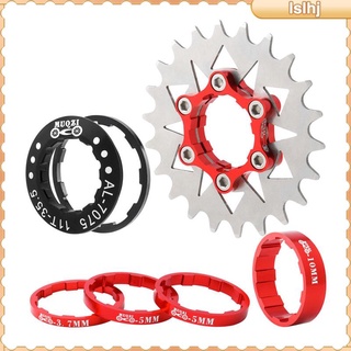 [ราคาจำกัดเวลา] Bike Single Speed Fixie Cassette Cog 22T Fixed Gear Conversion Kit Compatible with for Shimano 7-10 Speeds HG Freehub