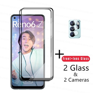 ฟิล์มกระจกนิรภัยกันรอยขีดข่วนเลนส์กล้อง Oppo Reno6 Z Reno 6Z 6 5G 4 In 1 9D