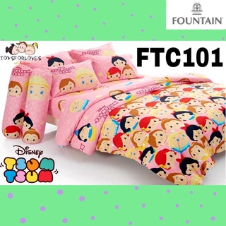 🟡Fountain🟡 ลิขสิทธิ์แท้ ผ้าปู + ผ้านวม FTC101 Disney TsumTsum Princess ลายการ์ตูน Bed Set FTC ชุดเครื่องนอน ผ้าปูที่นอน