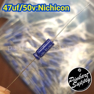 Nichicon Capacitor/Japan คาปาซิเตอร์สำหรับอัพเกรดคอยล์ มีให้เลือก2เบอร์[47uf50v],[33uf50v] ของแท้! *ราคาต่อ1ชิ้น*