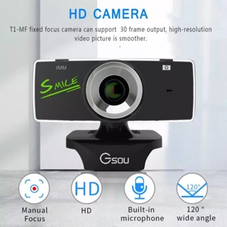 360 Rotaed มินิเว็บแคม HD USB กล้องเว็บสำหรับคอมพิวเตอร์ไมโครโฟน Web CAM แล็ปท็อปออนไลน์ Teching จัดการประชุมกล้อง