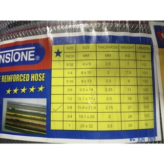 Oceanstone สายยางแก๊ส สายยางเสริมเชือกถัก-ใส สายยางอเนกประสงค์ Oceanstone 5/8" (15.9x21.4mm.) 100 เมตร/ขด !!! ราคาดี !!!