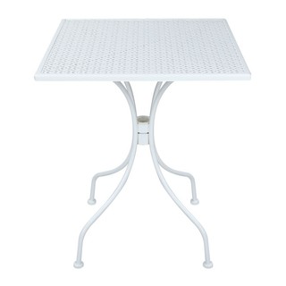 โต๊ะและเก้าอี้ โต๊ะเหล็ก SPRING สีขาว เฟอร์นิเจอร์นอกบ้าน สวนและอุปกรณ์ตกแต่ง STEEL PATIO TABLE SPRING WHITE