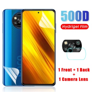 3 In1 ฟิล์มกระจกนิรภัยกันรอยหน้าจอ + เลนส์กล้องสําหรับ Xiaomi Mi 10T 9T K20 Pro Redmi Note 10 10S 9 9S 8 7 9A