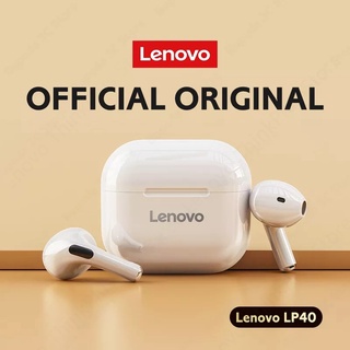 ใหม่ ของแท้ Lenovo LP40 TWS หูฟังสเตอริโอไร้สาย บลูทูธ 5.0 ลดเสียงรบกวน ควบคุมสัมผัสเบส สแตนด์บายนาน