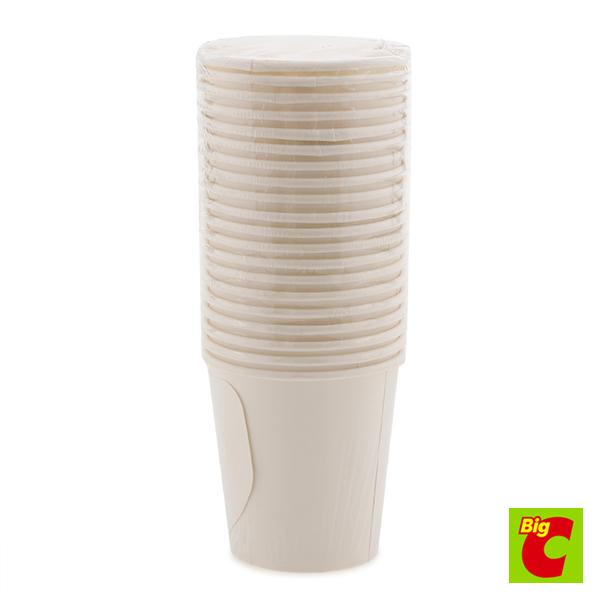 เบสิโค Paper Coffee Cupsแก้วกาแฟกระดาษมีหูสีขาว6.5 ออนซ์ แพ็ค20Besico withEars White6.5 oz.Pack20