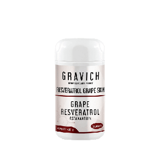 [ลดทันที 80 กรอกโค้ด RXDABFQ] Gravich Resveratrol Grape Skin 30 capsules อาหารเสริม ต้านอนุมูลอิสระ ลดริ้วรอยก่อนวัย