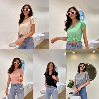 Basic T-shirtเสื้อยืดผ้าสลาฟ คอกลม