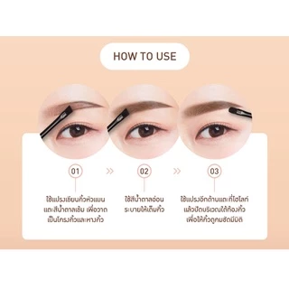 Baby Bright ดรอว์แอนด์ไบร์ทโบรว์พาเลท Draw & Bright Brow Palette (เครื่องสำอาง,ที่เขียนคิ้ว,ที่เขียนคิ้วแบบฝุ่น)