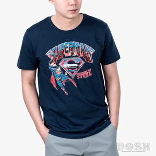 DOSH:MENS T-SHIRTเสื้อยืด คอกลม แขนสั้น ผู้ชาย สีน้ำเงิน ลิขสิทธิ์ SUPERMAN รุ่น9DSMT5193-NV