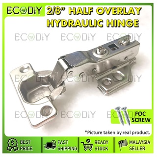 Ecodiy บานพับประตูไฮดรอลิค 2/8 นิ้ว บานพับประตู บานพับ ปิดแบบนิ่ม ทนทาน สําหรับห้องครัว