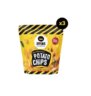 IRVINS Potato Chips Set มันฝรั่งทอดกรอบ เคลือบไข่เค็ม ขนาด 105 กรัม x 3 ถุง