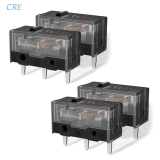 CRE  4Pcs Original Kailh GM 8.0 Mouse Micro Switch Micro Button Gold Contactor 80 Million Click Life 3 Pin Black Dot