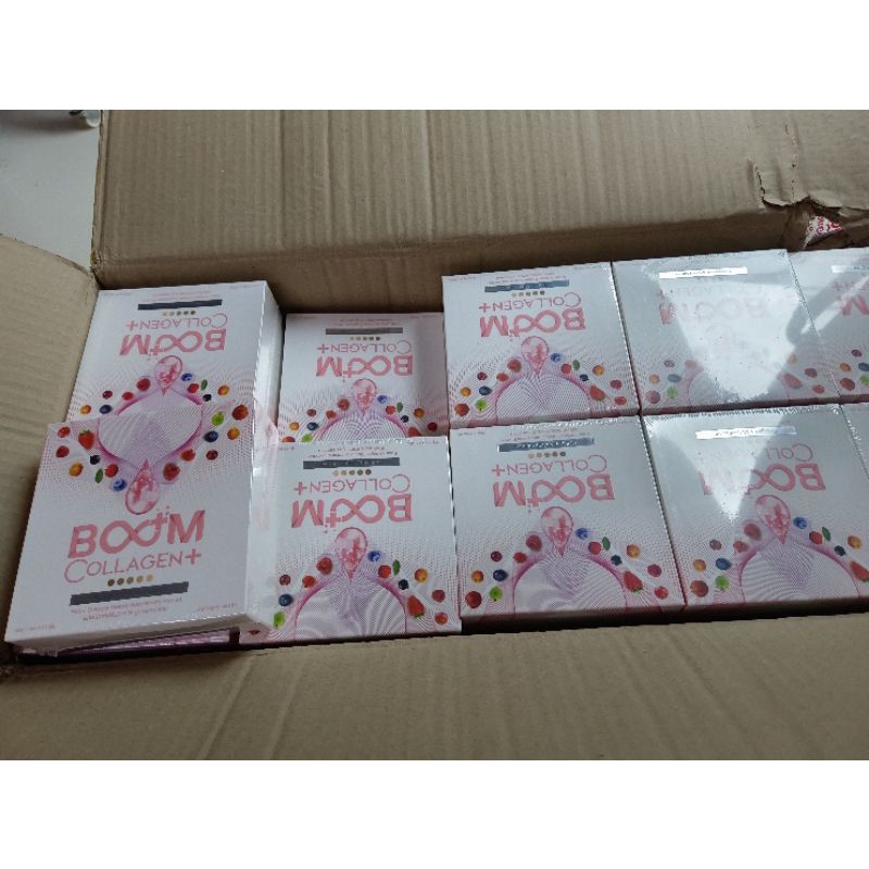 Boom Collagen Plus บูม คอลลาเจน พลัส 14 ซอง หมดอายุ 01/2569 ขายส่ง