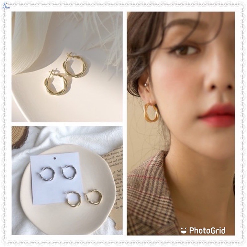 ต่างหูห่วงทองเกลียว