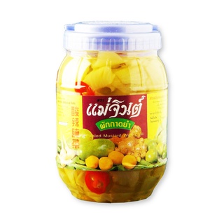 แม่จินต์ ผักกาดยำ 1800 กรัม x 1 กระปุก Mae Jin Green Mustard Pickle Yum 1800 g x 1 Bottle