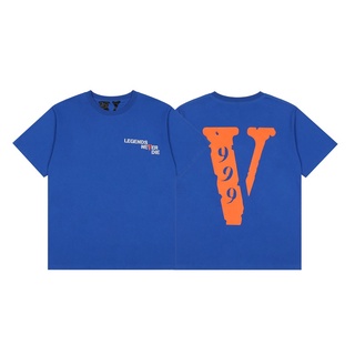 เสื้อยืดแขนสั้นลําลอง ผ้าฝ้าย พิมพ์ลาย Vlone ขนาดใหญ่ เข้ากับทุกการแต่งกาย แฟชั่นคู่รัก สําหรับผู้ชาย และผู้หญิง