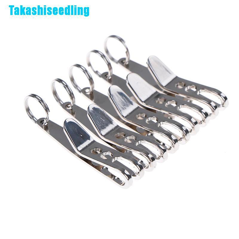 Takashiseedling☬ 5Pcs Mini Edc Gear Pocket Suspension Clip Hanger Tool Key Ring Keychain