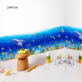 Jy_diy สติกเกอร์ติดผนังตกแต่งบ้านลายโลกทะเล