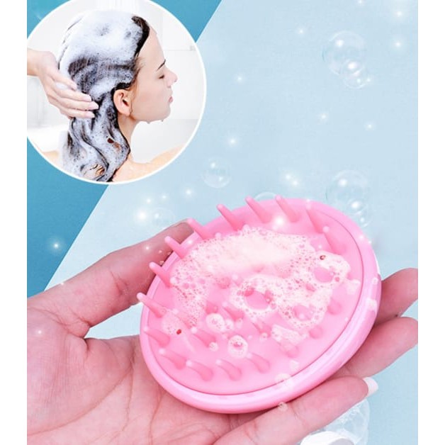 SILICONE SHAMPOO HAIR BRUSH ANTI DANDruff BRUSH MASSAGE SKIN MINI HEAD MASSAGE LA069RD