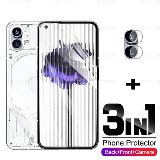 3in1 ฟิล์มไฮโดรเจลนิ่ม ด้านหลัง สําหรับ Nothing phone 1 Screen Protector On No Things phone one phone1 (1) ฟิล์มป้องกันเต็มรูปแบบ ด้านหน้า ฟิล์มป้องกันเลนส์กล้อง