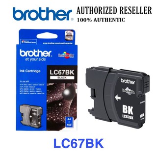 Brother LC-67BK Black ตลับหมึกอิงค์เจ็ท สีดำ ของแท้ Black Original Ink Cartridge ขนาดมาตรฐาน