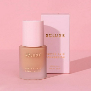 [ลด 45.- โค้ด "B2TU2D"] SCLUXE PRETTY SKIN FOUNDATION (รองพื้นเนื้อบางเบา คุมมัน กันน้ำ ติดทนยาวนาน)