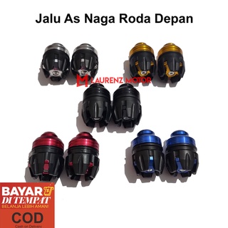 Merah Jalu Axle เพลาด้านหน้า CNC สีทอง สีเงิน สีแดง สําหรับรถจักรยานยนต์