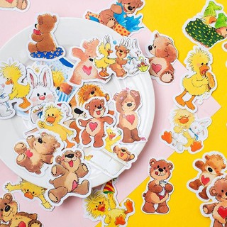 🐻 สติ๊กเกอร์น้องหมี🐤ลูกเจี๊ยบ​ 40​ ชิ้นไม่ซ้ำ